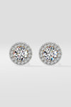1 ct Floret Halo Earrings