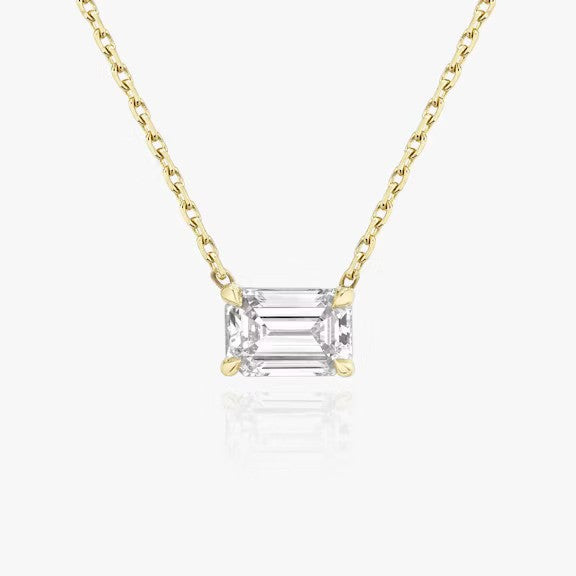 Emerald Lab Grown Diamond Pendant