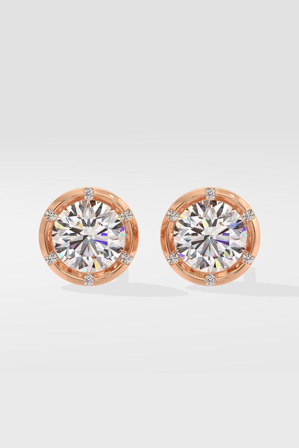 2 ct Spaced Solitaire Studs