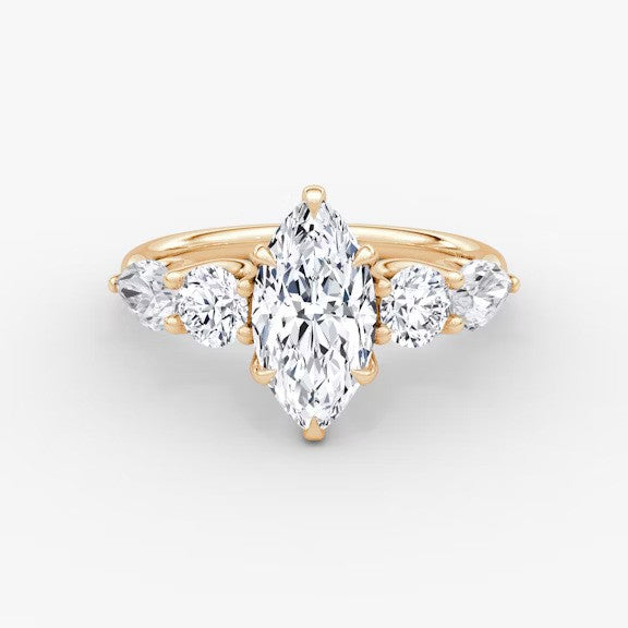Anomaly Marquise & Pear Lab Grown Diamond Engagement Ring