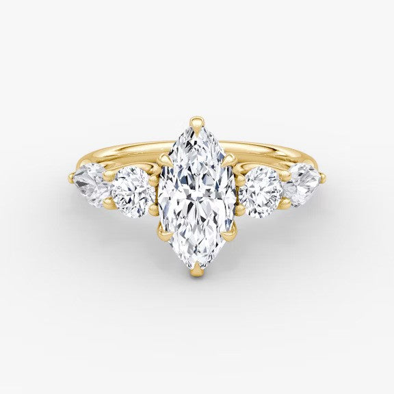 Anomaly Marquise & Pear Lab Grown Diamond Engagement Ring