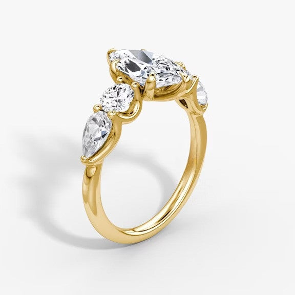 Anomaly Marquise & Pear Lab Grown Diamond Engagement Ring