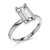 EMERALD CUT RING - Fine Silver