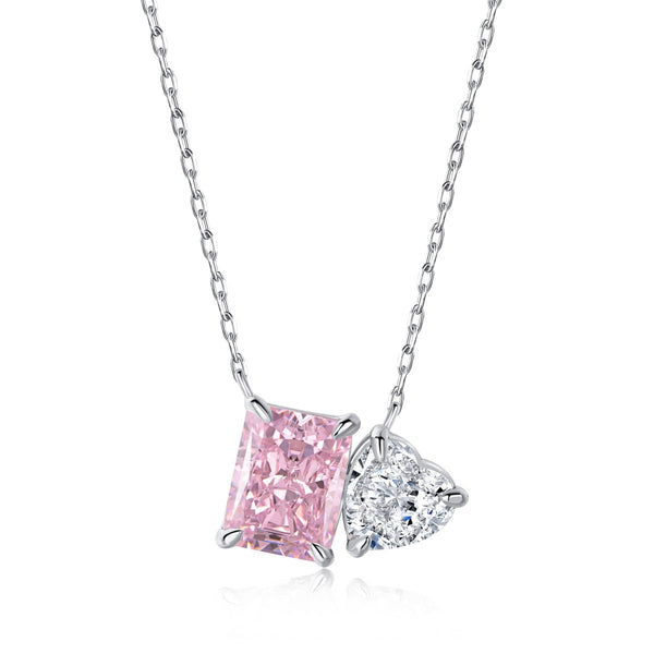 CRUSHED PINK NECKLACE - Fine Silver