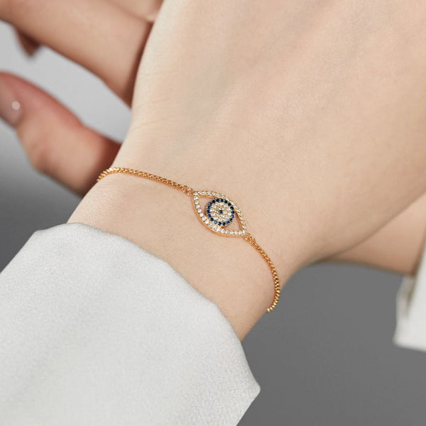 EVIL EYE BRACELET - Fine Silver