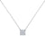 CRUSHED SQUARE NECKLACE - Fine Silver
