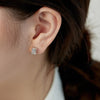 RADIANT CRUSHED CUT STUDS - Fine Silver