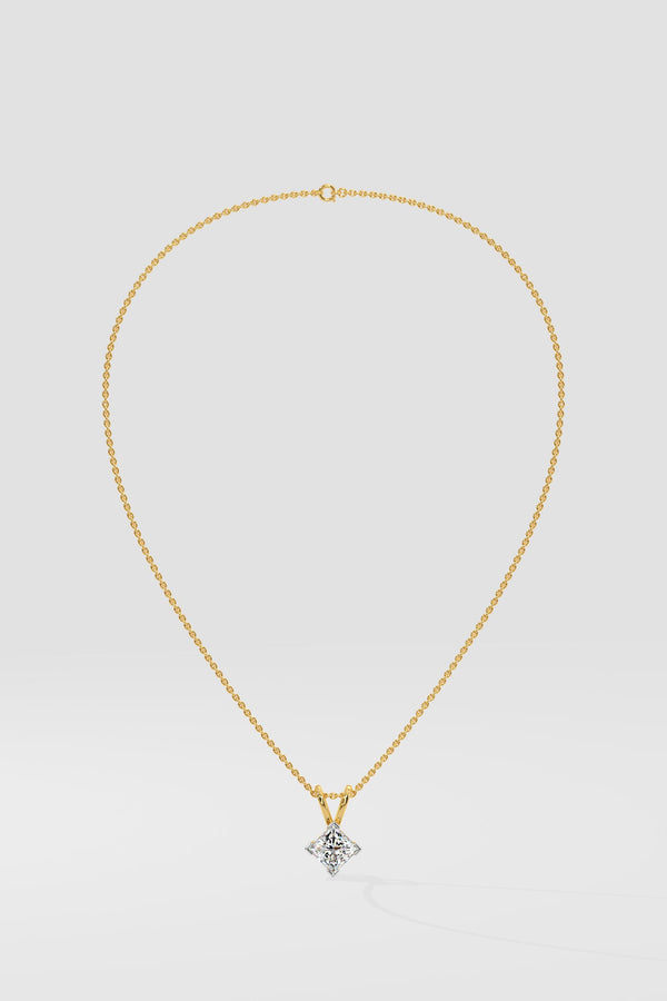 1 ct Princess Angular Pendant