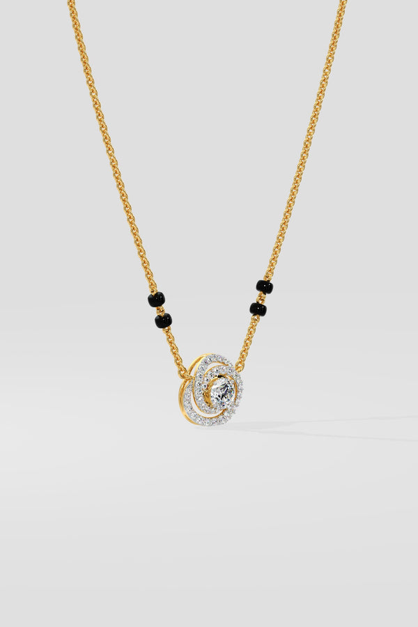 Swirl Solitaire Mangalsutra