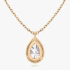 Vertical Halo Pear Lab Diamond Pendant