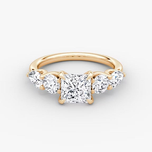 Anomaly Princess & Pear Lab Grown Diamond Engagement Ring