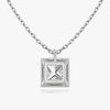 Vertical Halo Princess Lab Diamond Pendant