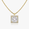 Vertical Halo Princess Lab Diamond Pendant