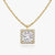 Vertical Halo Princess Lab Diamond Pendant