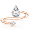 Swirl Toi et Moi Pear Lab Diamond Ring