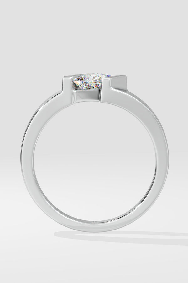Angular Princess Cut Ring