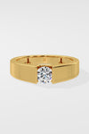 Bar Set Solitaire Ring