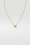 1 ct East West Emerald Necklace