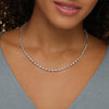 Emerald Diamond Tennis Necklace