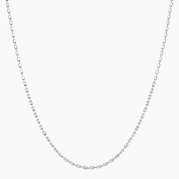 Emerald Diamond Tennis Necklace