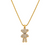 STUDDED TEDDY NECKLACE - 18K GOLD-PLATED