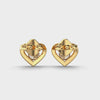Solitaire in Heart Diamond Earstuds for Kids
