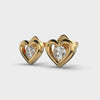 Solitaire in Heart Diamond Earstuds for Kids