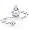 Swirl Toi et Moi Pear Lab Diamond Ring