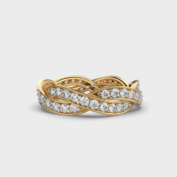 Swirling Harmony Diamond Band Ring