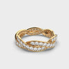 Swirling Harmony Diamond Band Ring