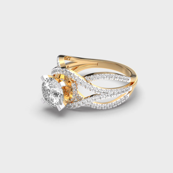 Queenship Exotic Padma Cut Diamond Solitaire Ring