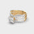 Buy Triple Band Padma Cut Diamond Ring