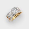 Buy Triple Band Padma Cut Diamond Ring