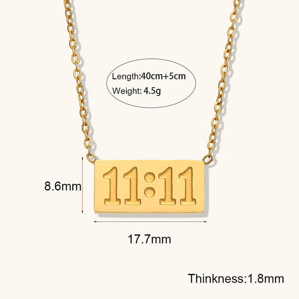 11:11 WISH NECKLACE - 18K GOLD-PLATED