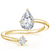Swirl Toi et Moi Pear Lab Diamond Ring