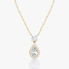 Pear & Round Lab Grown Diamond Drop Pendant
