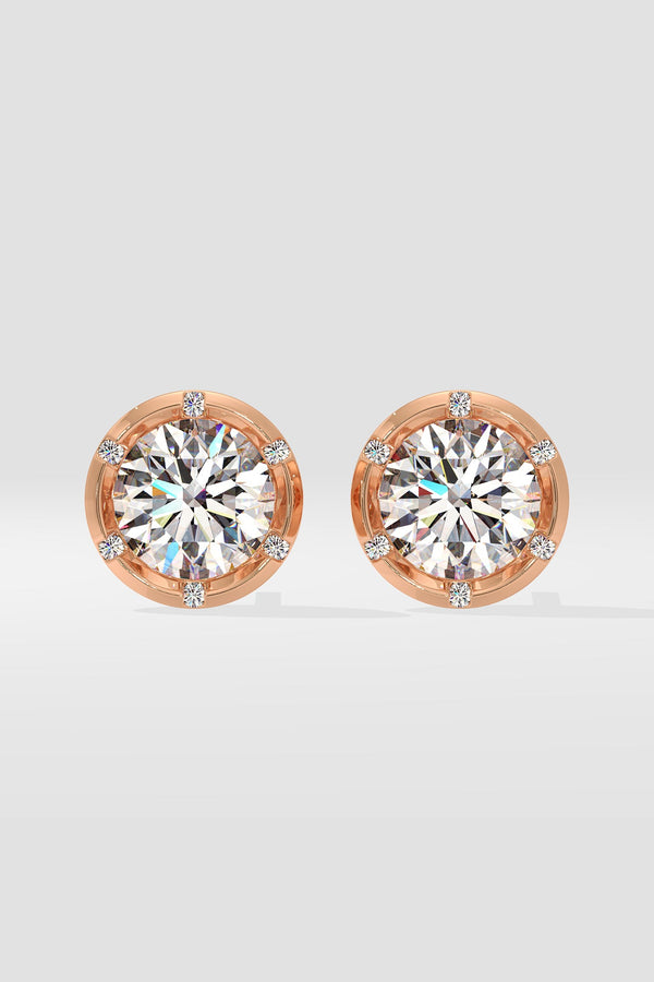 2 ct Spaced Solitaire Studs