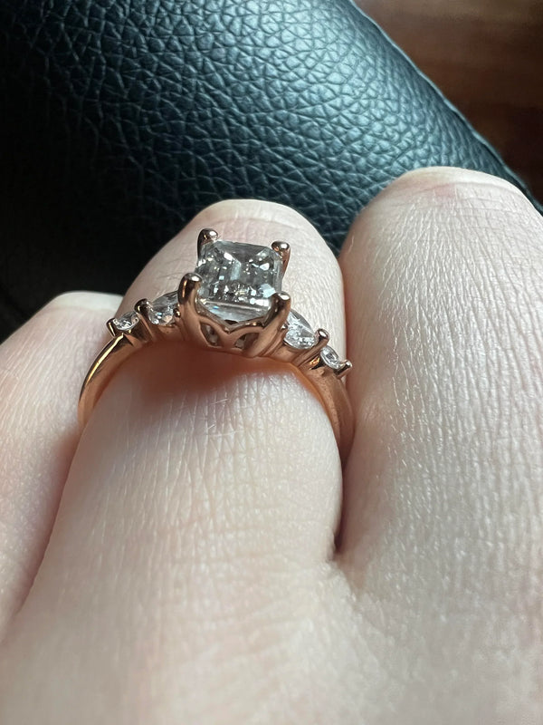 Emerald Marquise Lab Grown Diamond Engagement Ring