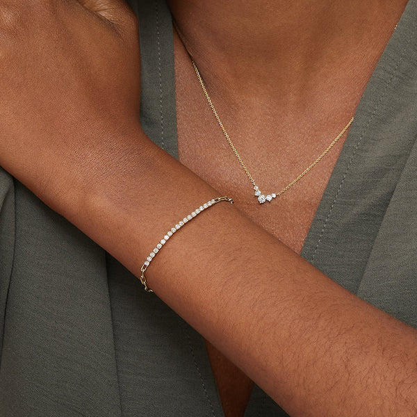 Penta V Diamond Necklace