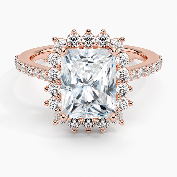 Sun Radiant Lab Grown Diamond Engagement Ring