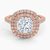 Double Halo Cushion Lab Grown Diamond Engagement Ring