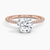Two Tone Pavé Round Lab Grown Diamond Engagement Ring