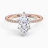Two Tone Pavé Marquise Lab Grown Diamond Engagement Ring