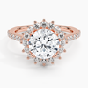 Sun Round Lab Grown Diamond Engagement Ring