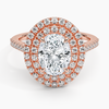 Double Halo Oval Lab Grown Diamond Engagement Ring