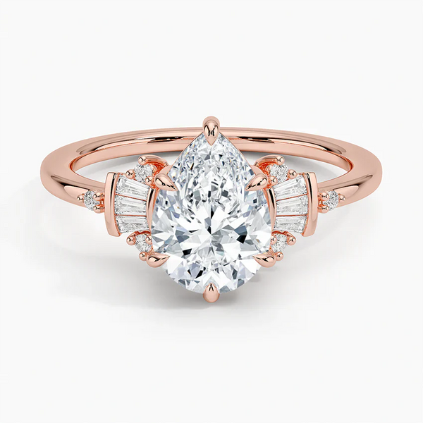 Sunshine Pear Lab Grown Diamond Engagement Ring