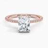 Two Tone Pavé Radiant Lab Grown Diamond Engagement Ring