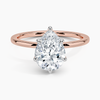 Mixed Metal Pear Lab Grown Diamond Engagement Ring