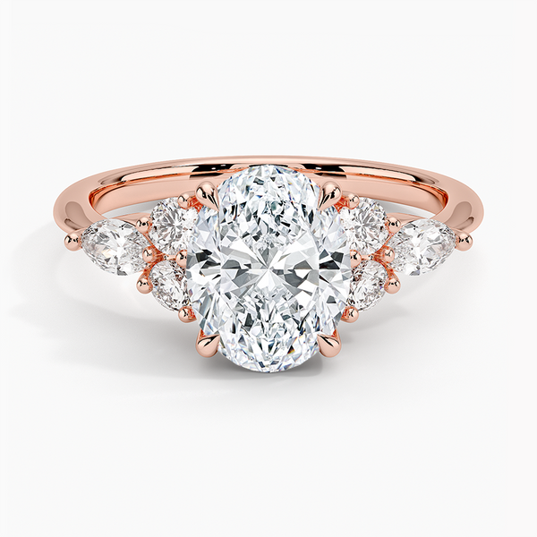 Nazia Oval Lab Diamond Engagement Ring