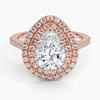 Double Halo Pear Lab Grown Diamond Engagement Ring